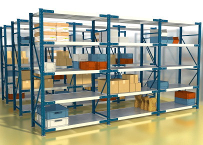 Среднегрузовые cтеллажи для производственного склада СГС